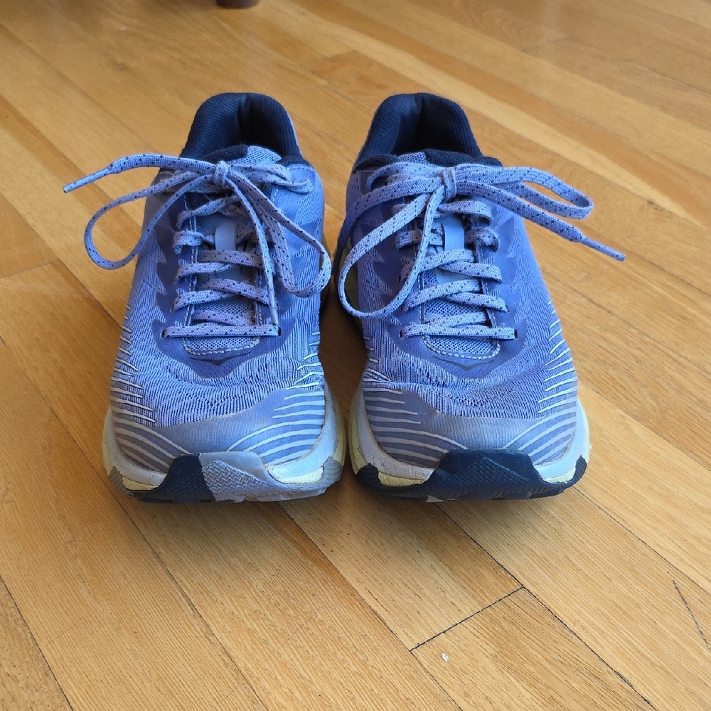Hoka Lavender and Navy Athletic Running Shoes